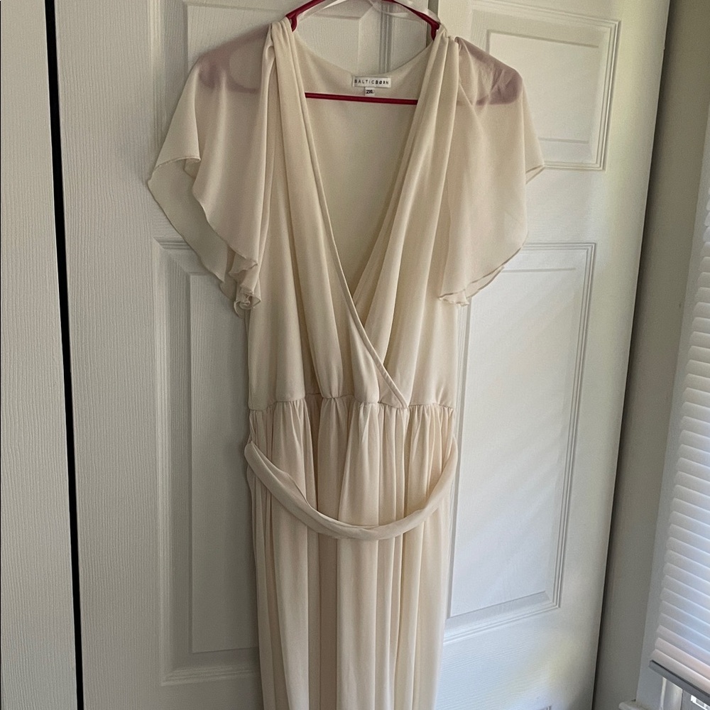 Baltic Born Cream Wrap Dress